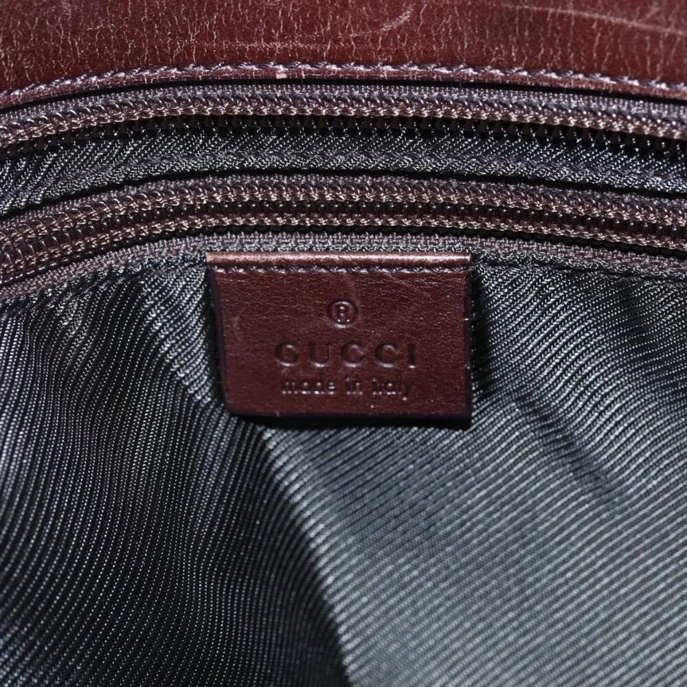 GUCCI GG Canvas Tote Bag Brown Silver 34339 Auth 149975 - Picture 11 of 16